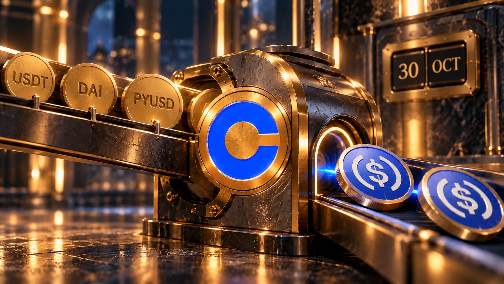 Coinbase将于10月30日转换十四种受限稳定币的剩余余额 — 原创概念插图