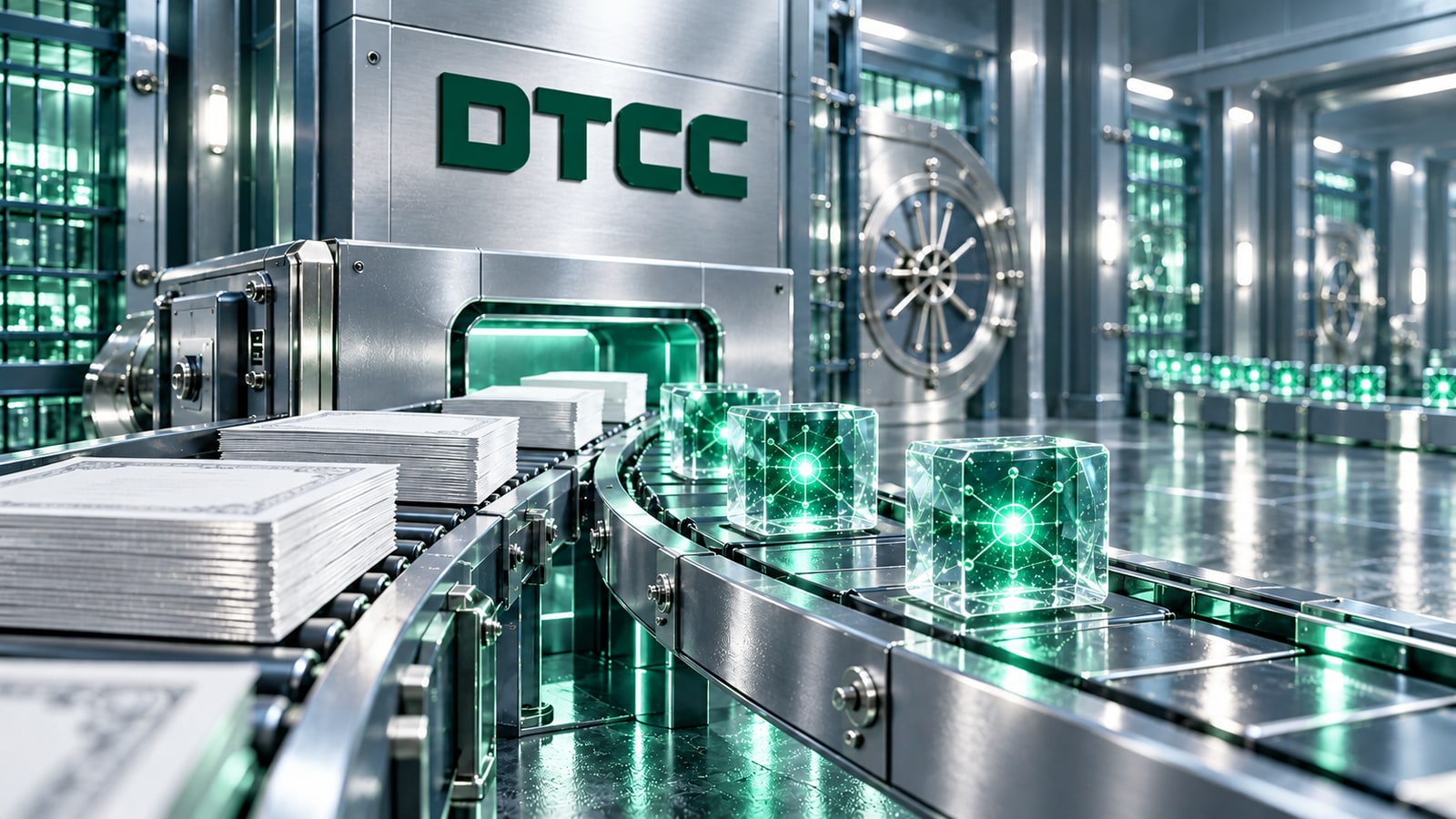 DTCC启动证券代币化服务，二十家机构参与方已签署接入协议 — 原创概念插图