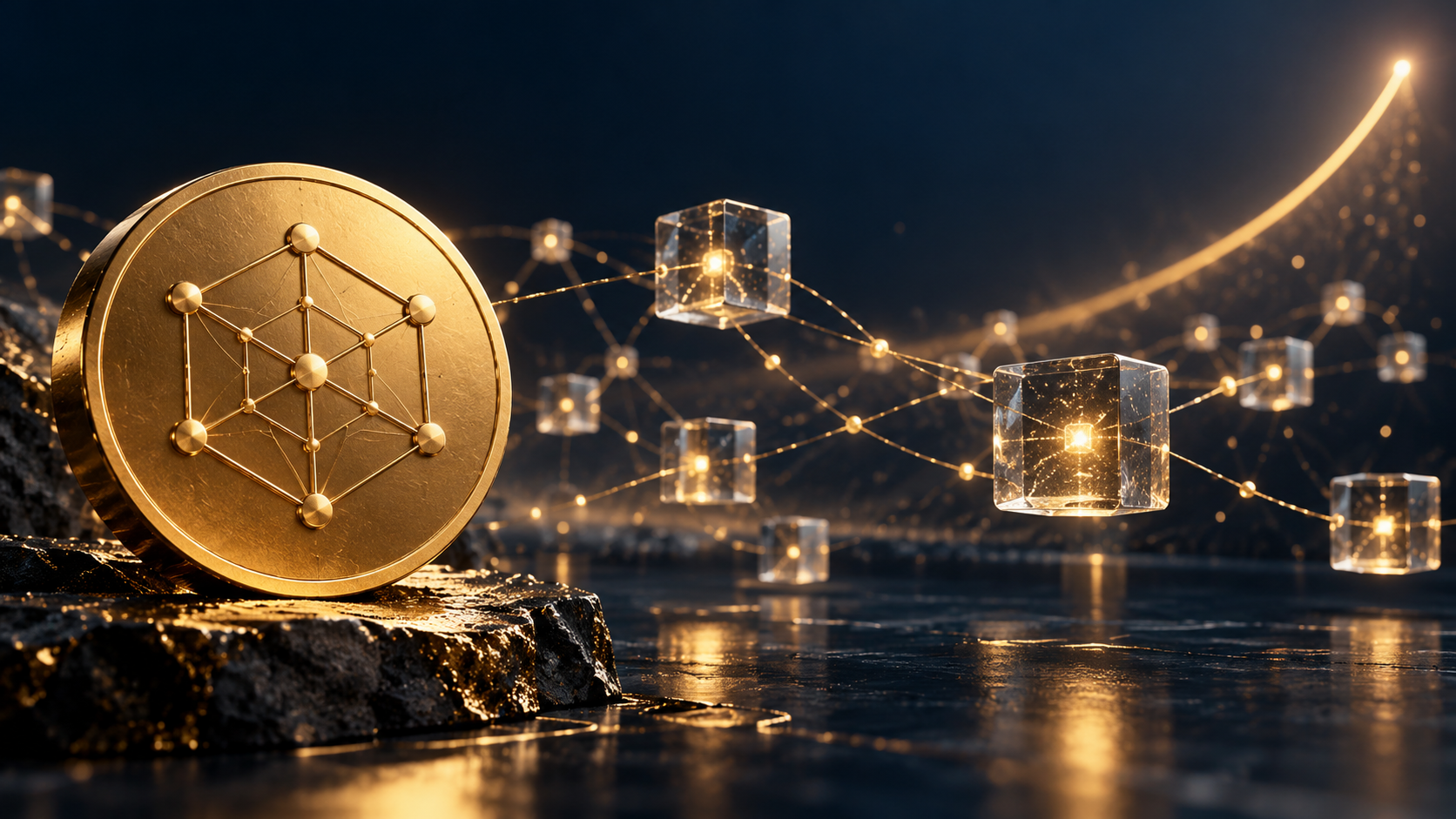 Réseau blockchain, illustration conceptuelle