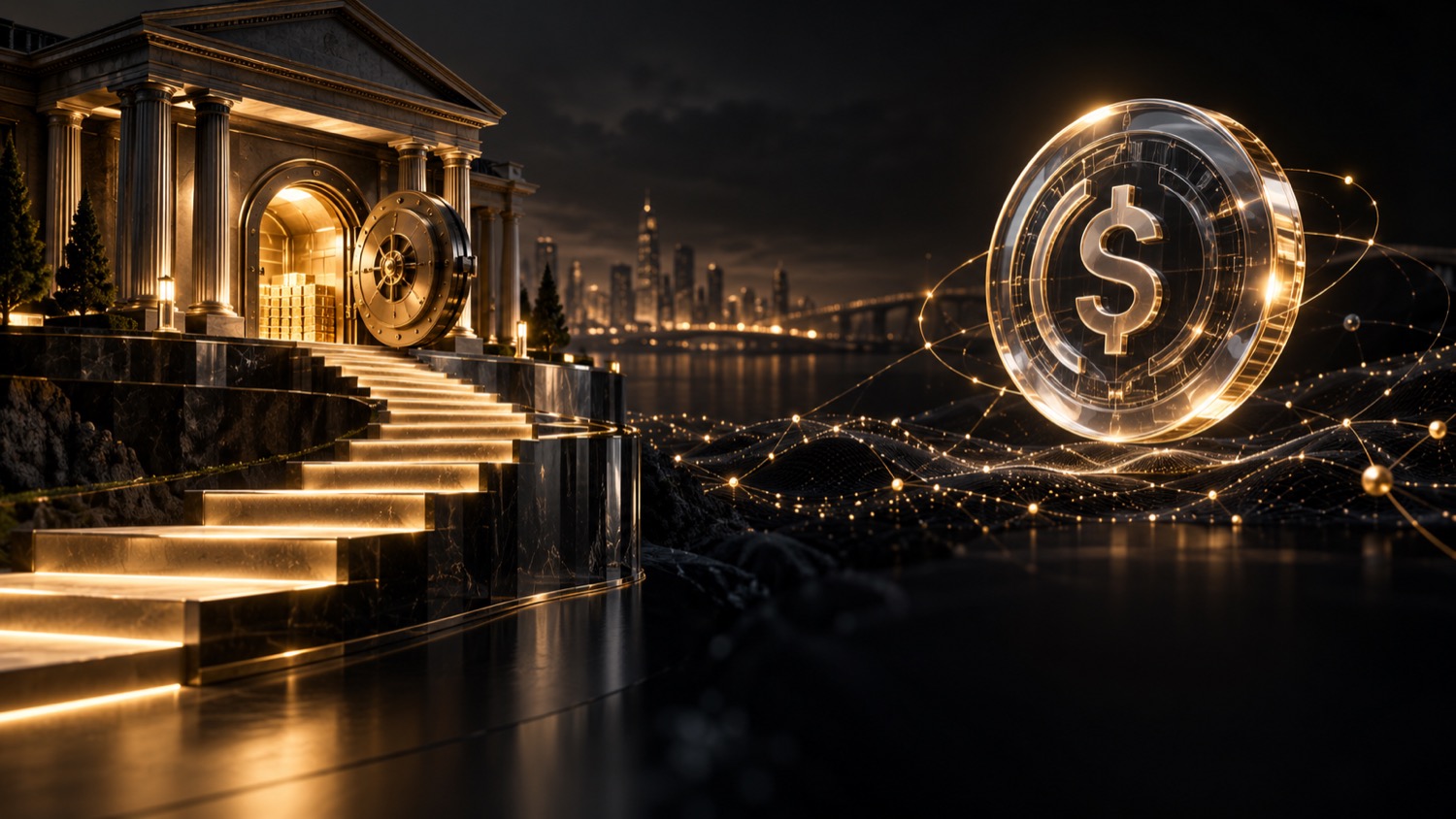 Les taux des banques peuvent freiner la croissance des stablecoins — illustration conceptuelle