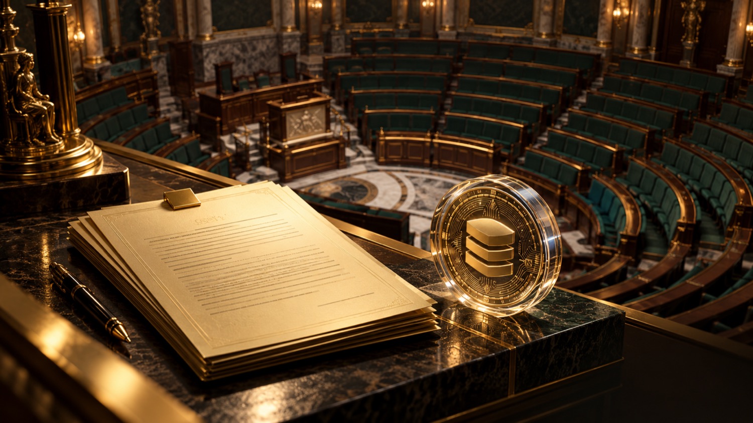 Stablecoins : le vote fiscal du 16 octobre n’est pas encore une loi — illustration conceptuelle
